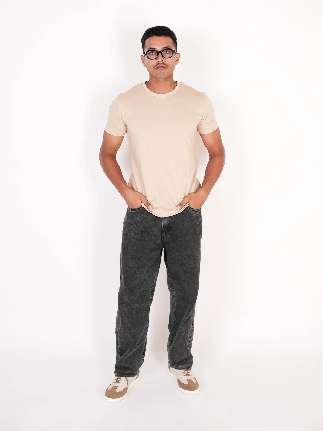 Monkstory Bamboo Cotton Crew Tee - Classic Cream - Image 2