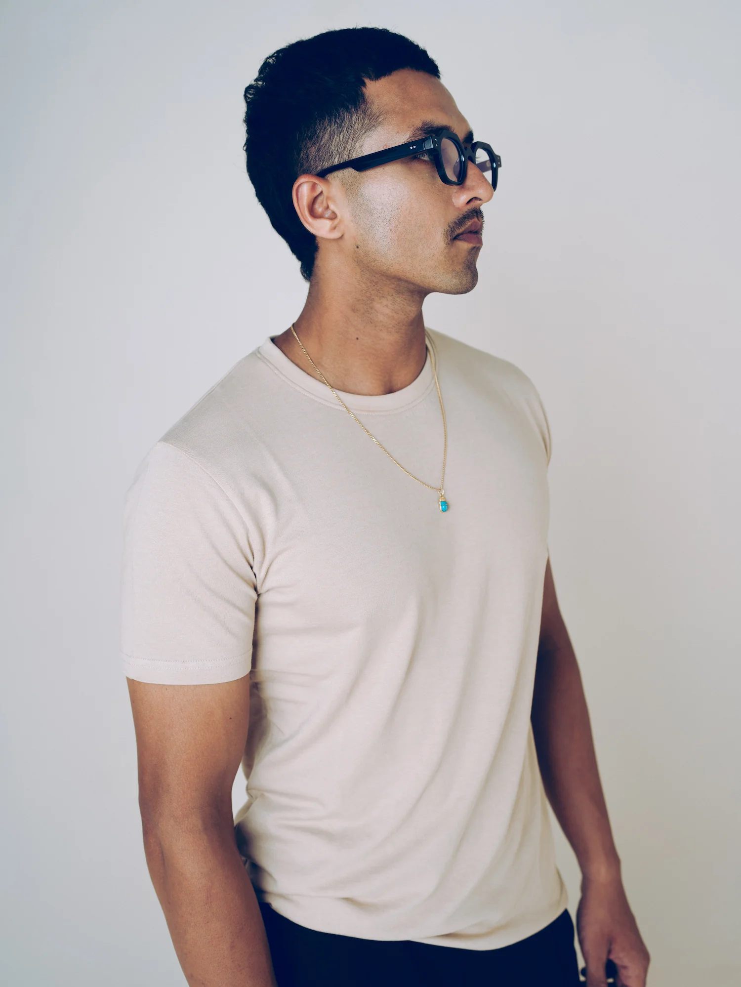 Monkstory Bamboo Cotton Crew Tee - Classic Cream - Image 5