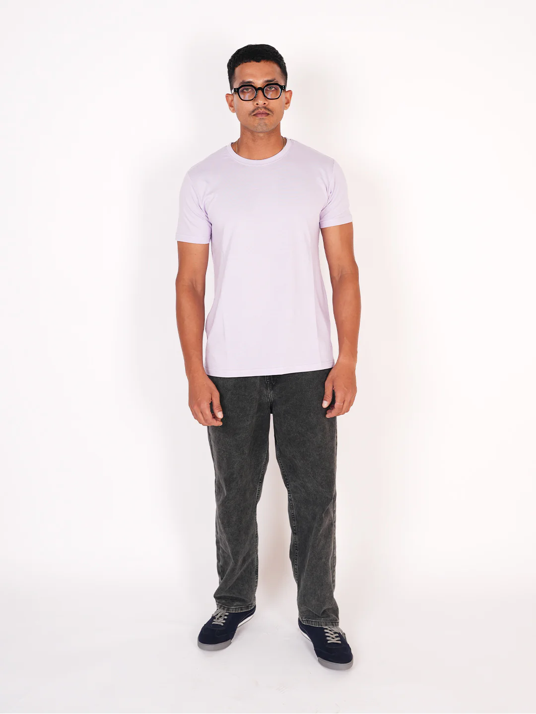 Monkstory Bamboo Cotton Crew Tee - Pale Lavender - Image 4