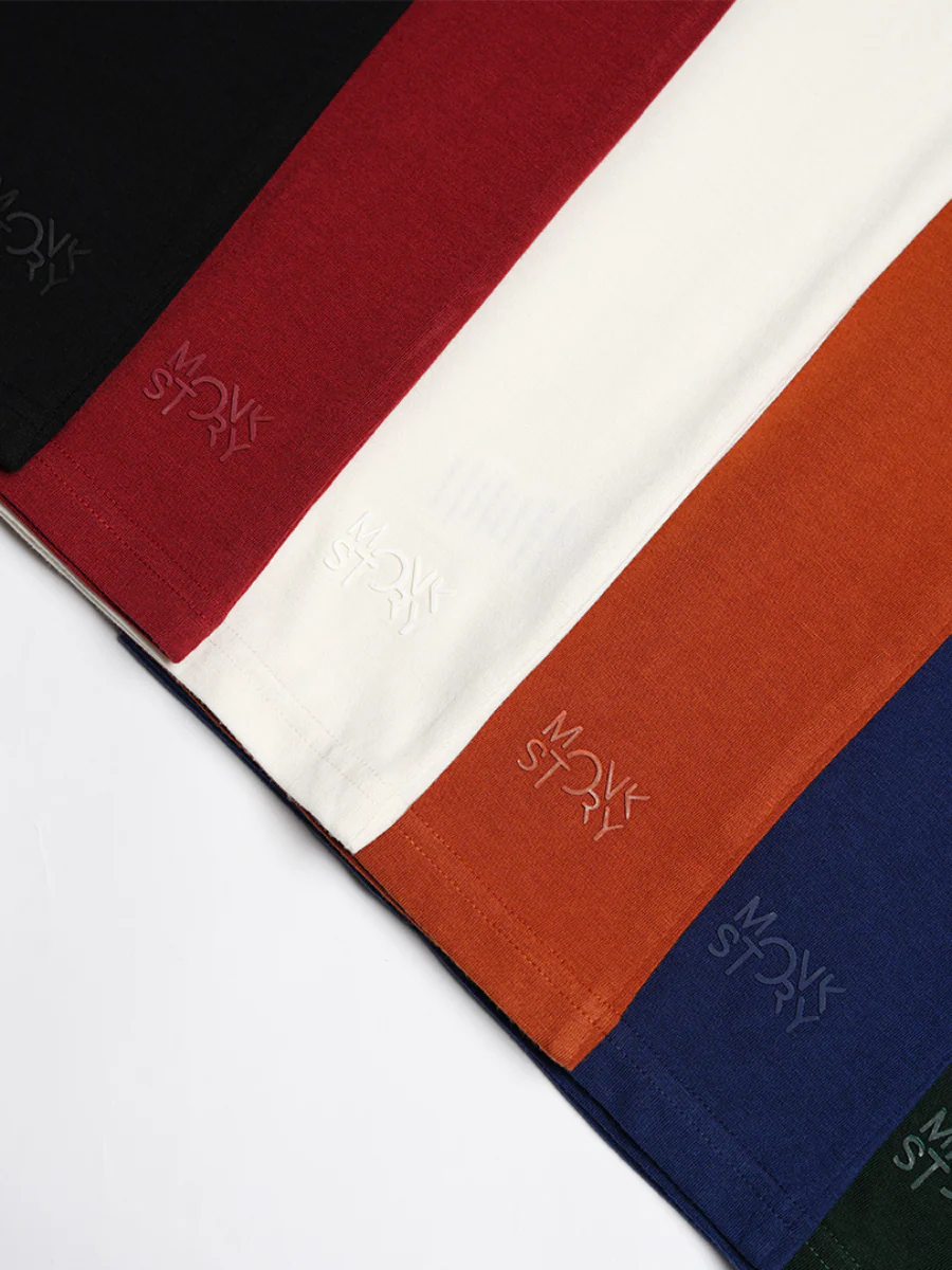 Monkstory Bamboo Cotton Crew Tee - Rusty Orange - Image 7