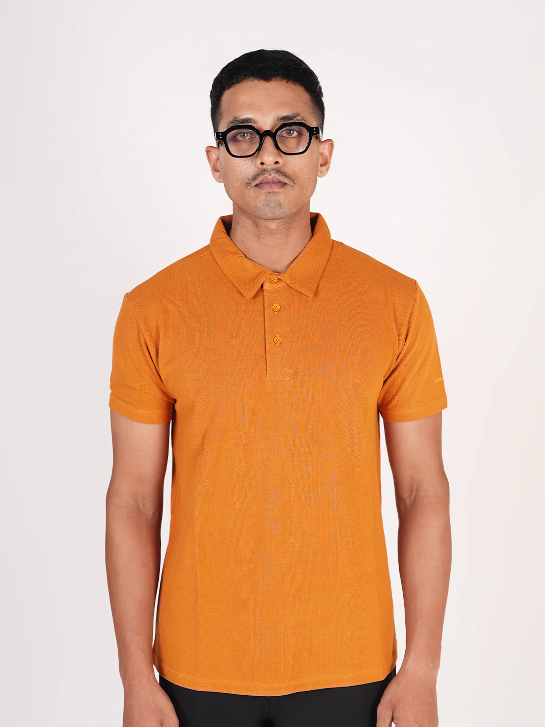 Monkstory Bamboo Cotton Polo Tee - Ochre - Image 6