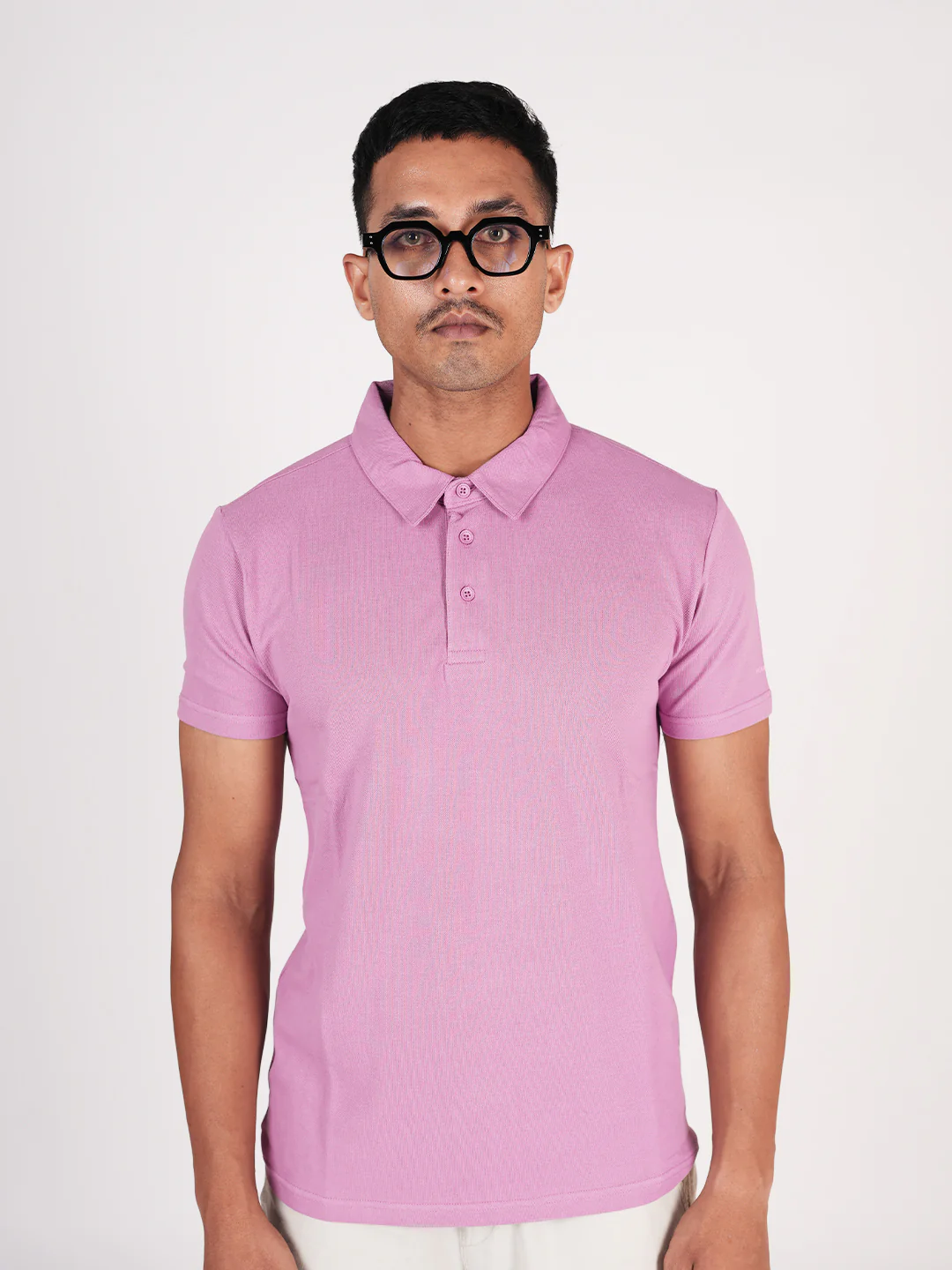 Monkstory Bamboo Cotton Polo Tee - Pastel Pink - Image 5