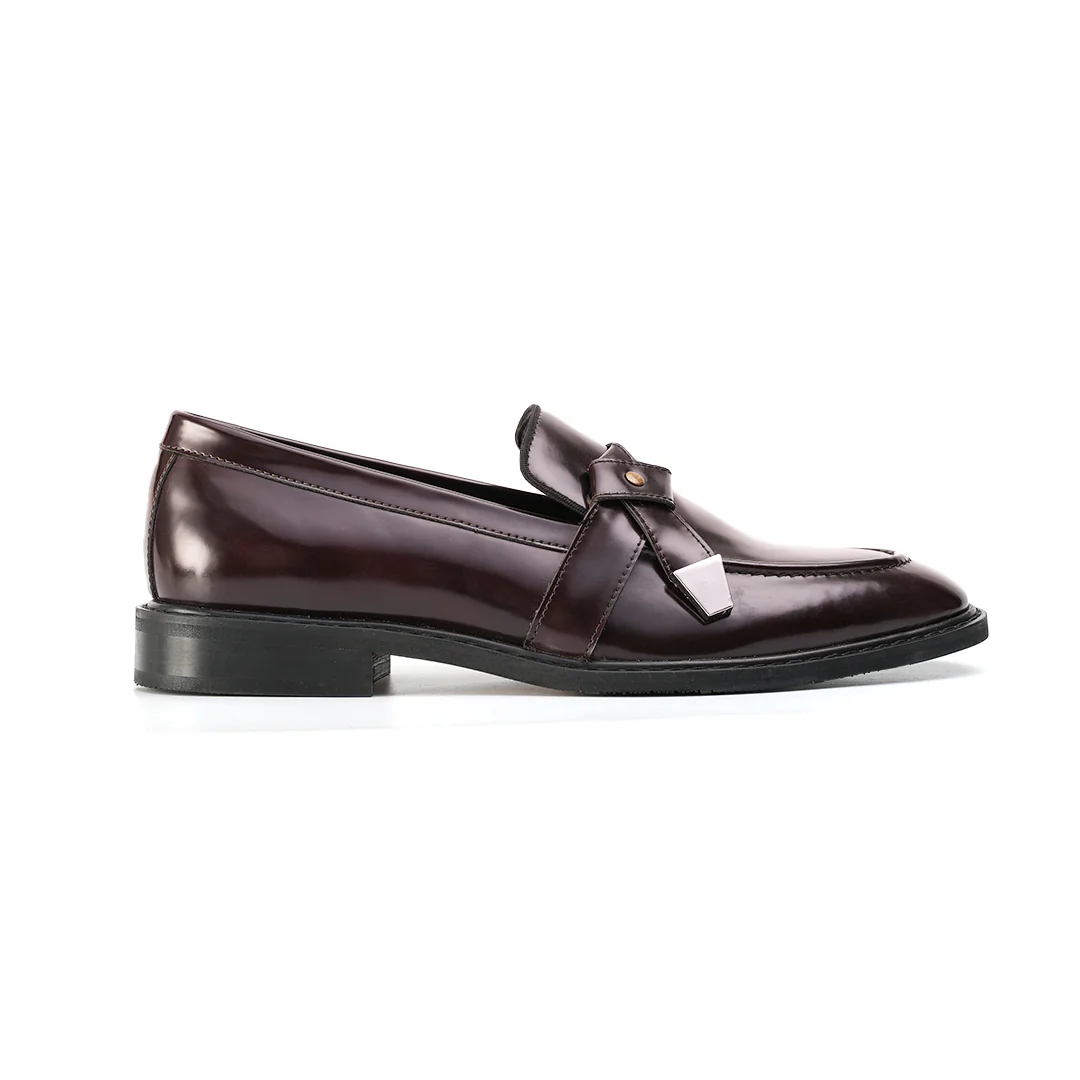 Monkstory Belted Slip-Ons - Burgundy - Image 3