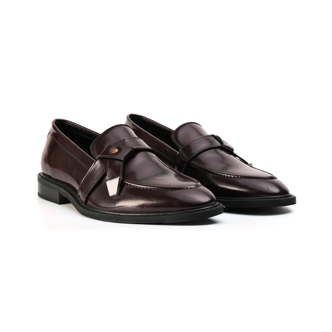 Monkstory Belted Slip-Ons - Burgundy - Image 6