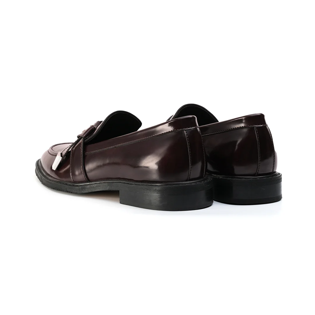 Monkstory Belted Slip-Ons - Burgundy - Image 7