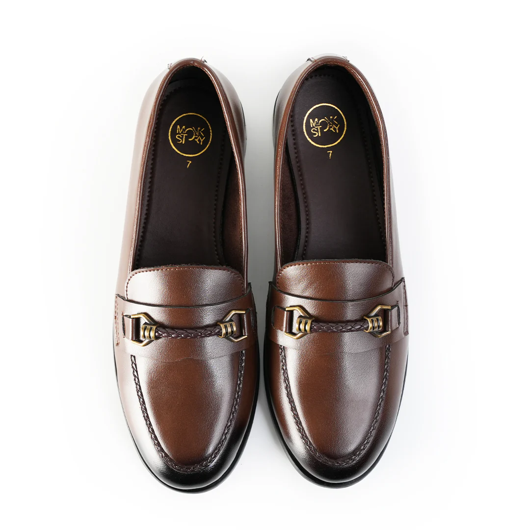 Monkstory Braided-Bit Horsebit Loafers – Burnished Brown - Image 10
