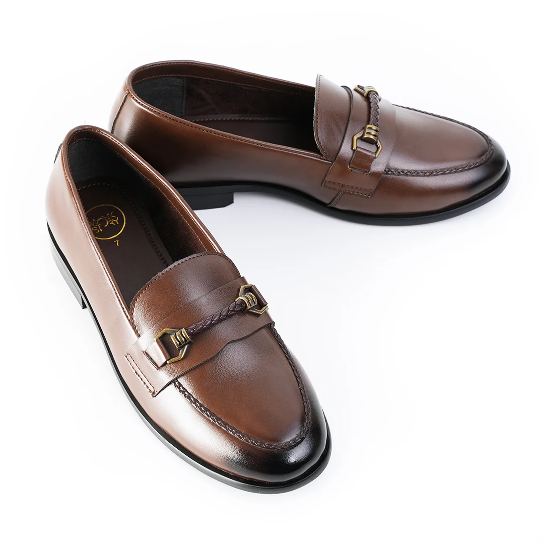 Monkstory Braided-Bit Horsebit Loafers – Burnished Brown - Image 9