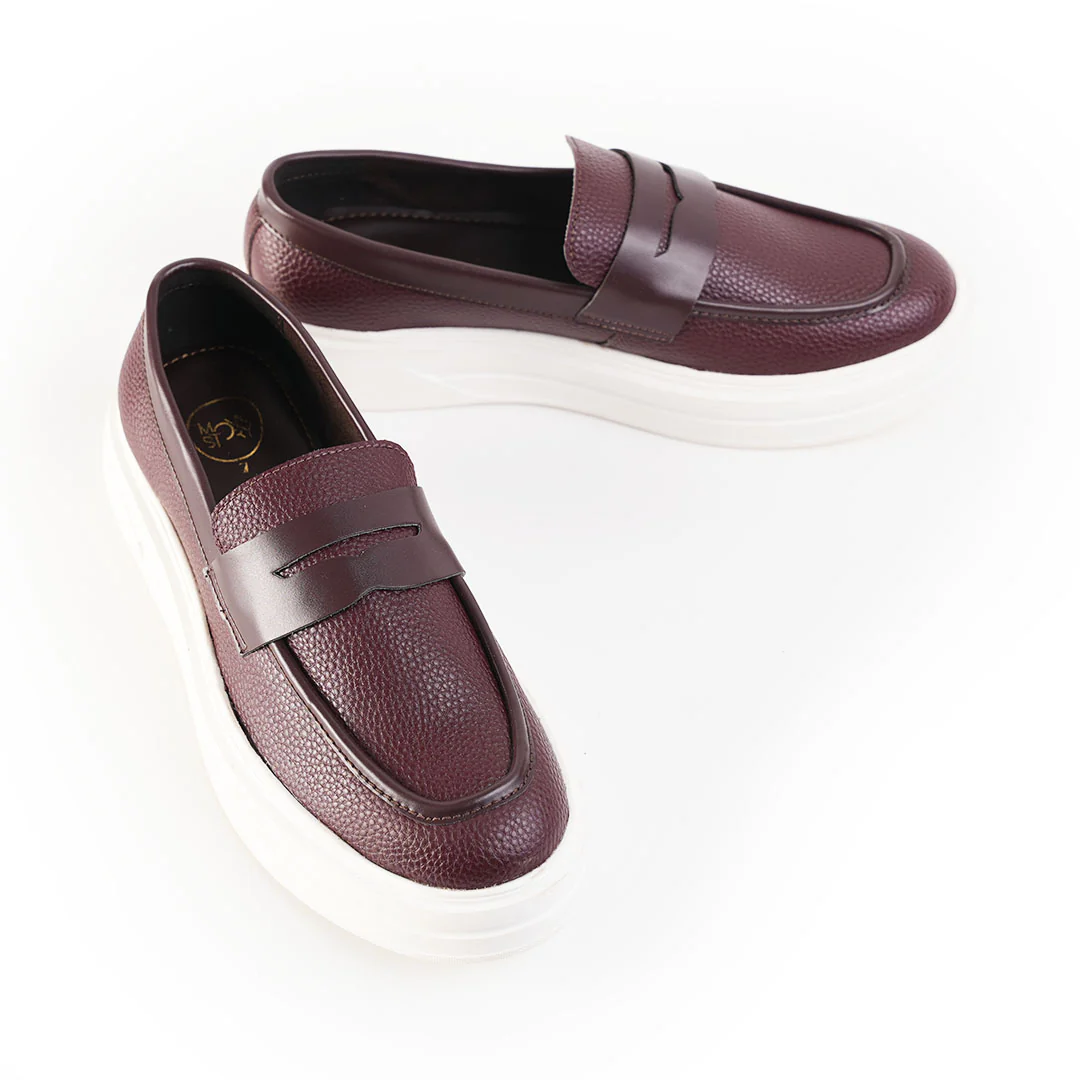 Monkstory Chunky Luxe Slip-On Sneakers - Deep Burgundy - Image 5