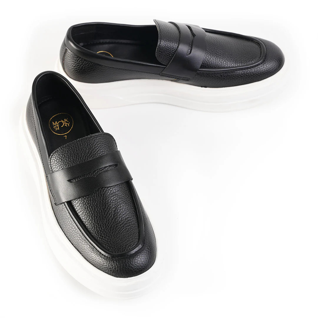 Monkstory Chunky Luxe Slip-On Sneakers - Royal Black - Image 6