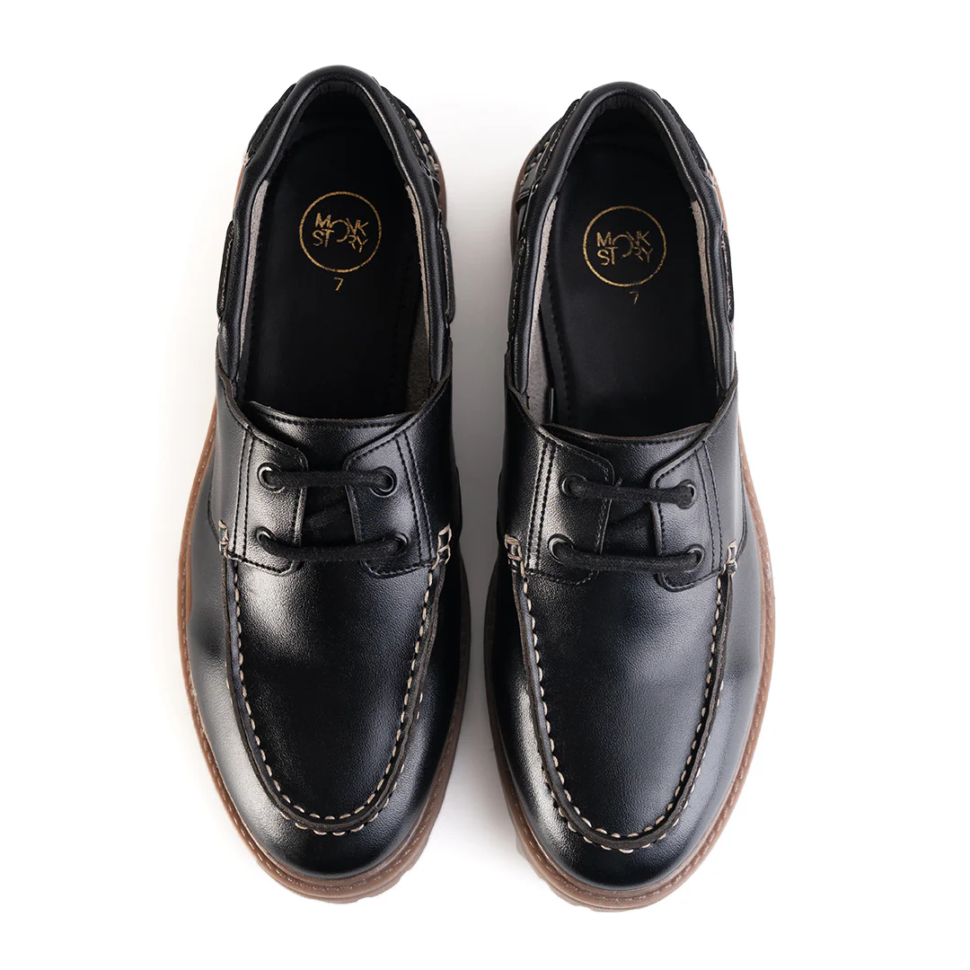 Monkstory Cosmopolitan Boat Loafers - Black - Image 9