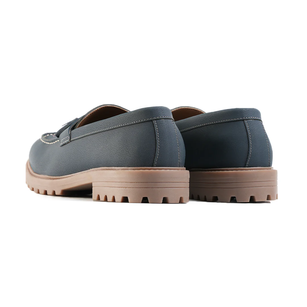 Monkstory Cosmopolitan Bold Tassel Loafers - Blue - Image 6