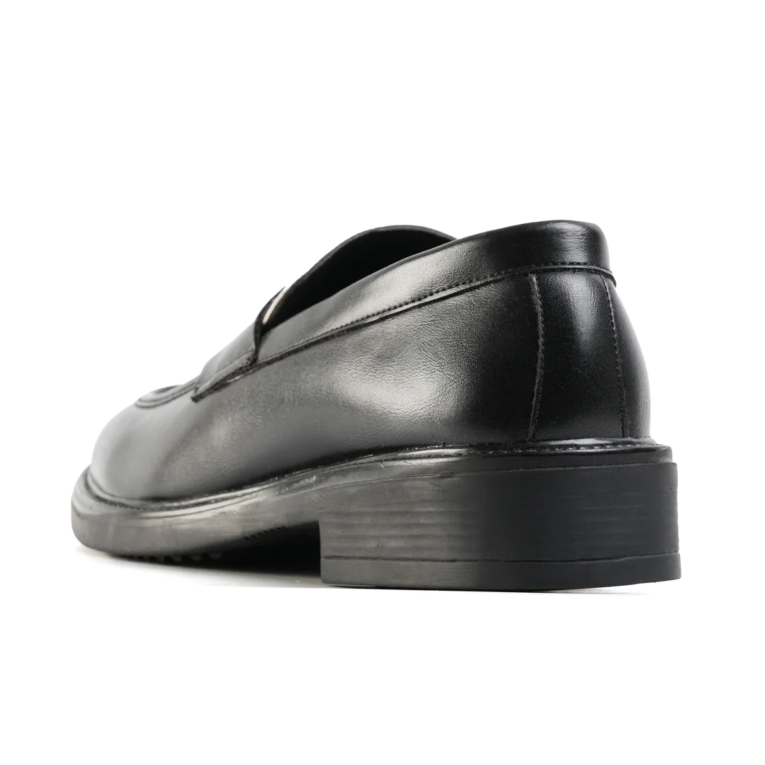 Monkstory Cosmopolitan Contrast Penny Loafers - Black/White - Image 5