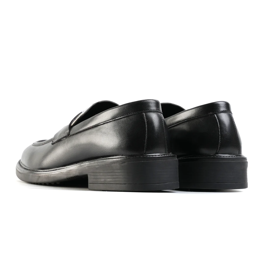 Monkstory Cosmopolitan Contrast Penny Loafers - Black/White - Image 6