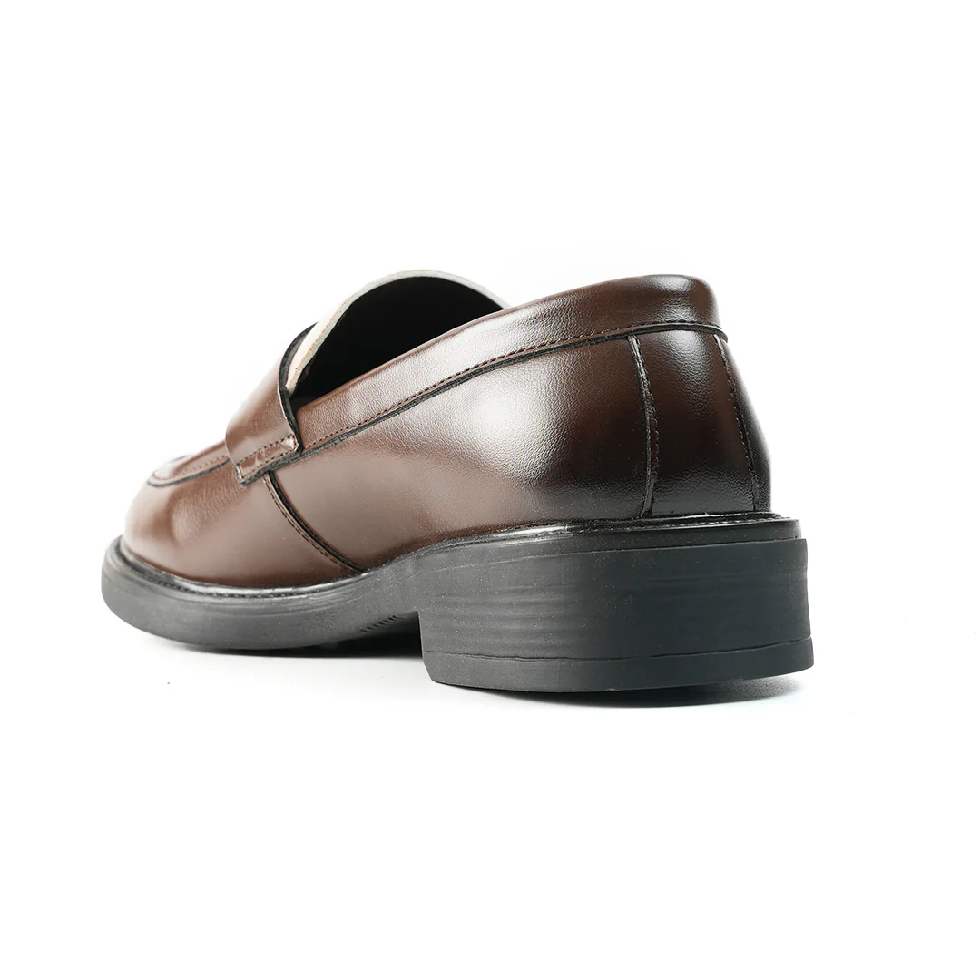 Monkstory Cosmopolitan Contrast Penny Loafers - Brown/Beige - Image 6