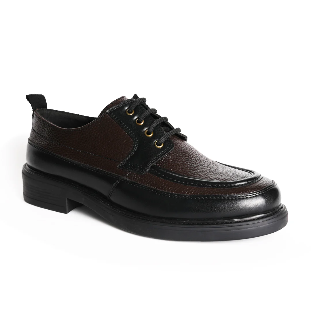 Monkstory Cosmopolitan Derby Lace-Ups - Black/Brown - Image 4