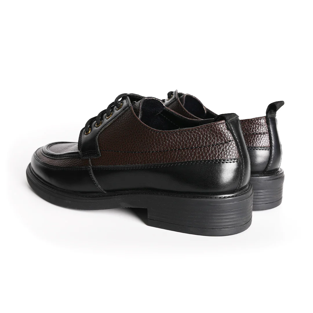 Monkstory Cosmopolitan Derby Lace-Ups - Black/Brown - Image 7