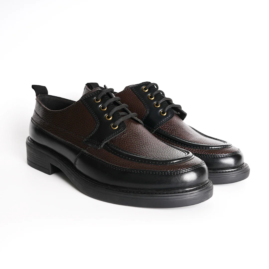Monkstory Cosmopolitan Derby Lace-Ups - Black/Brown - Image 8