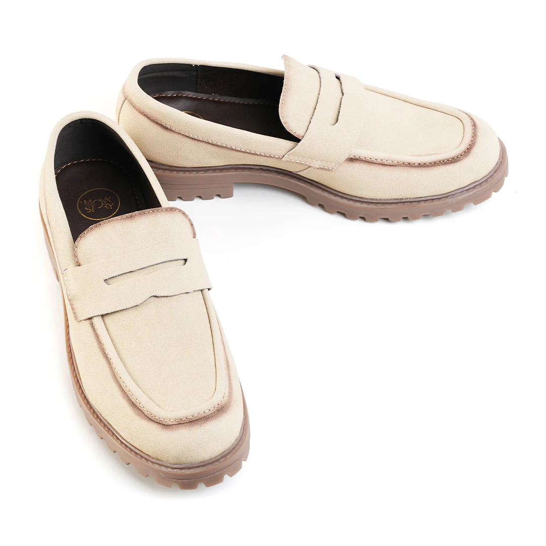Monkstory Cosmopolitan Dune Penny Loafers - Beige - Image 7