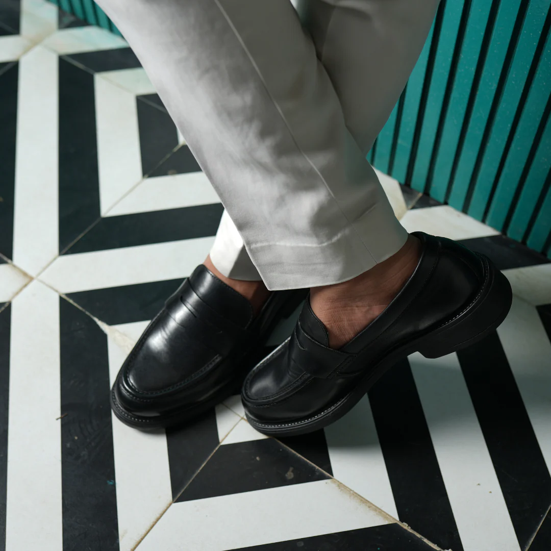 Monkstory Cosmopolitan Penny Loafers - Black - Image 3