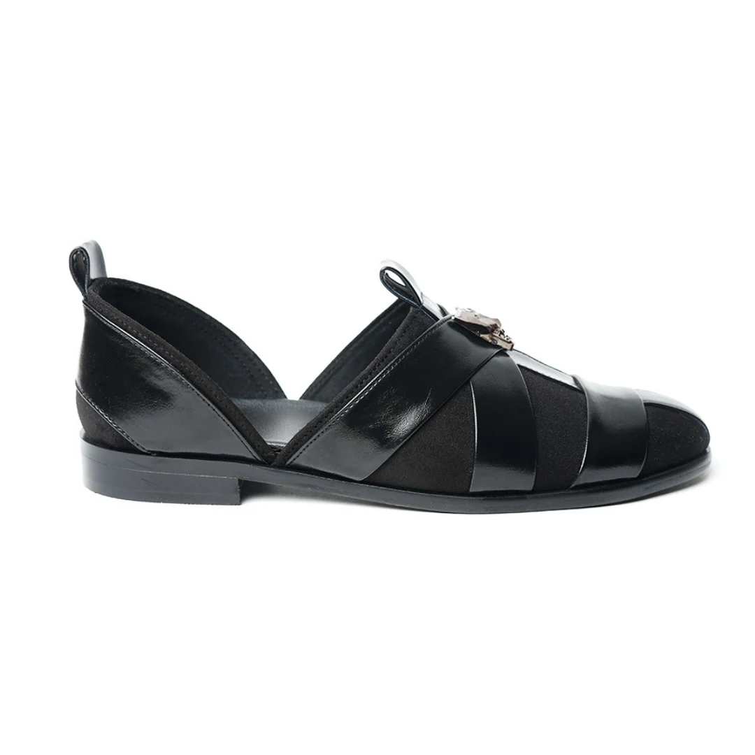 Monkstory Criss Cross Slip-On Sandal - Black - Image 2
