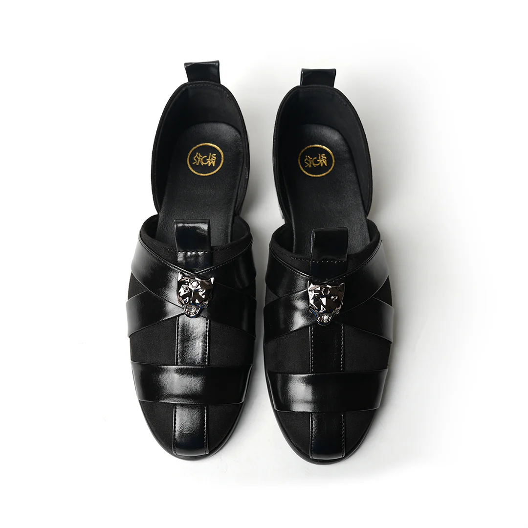 Monkstory Criss Cross Slip-On Sandal - Black - Image 8