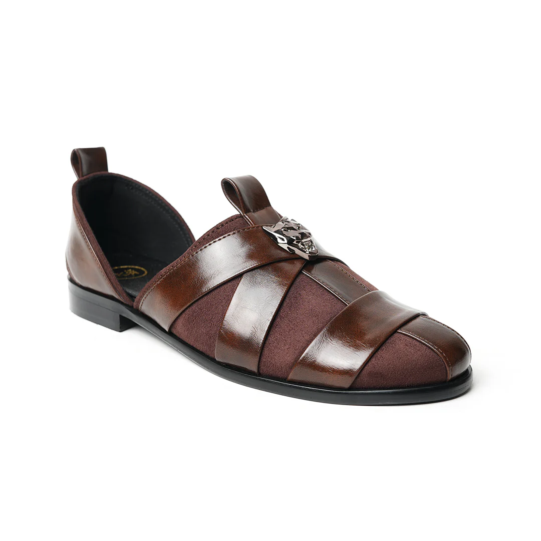 Monkstory Criss Cross Slip-On Sandal - Brown - Image 3