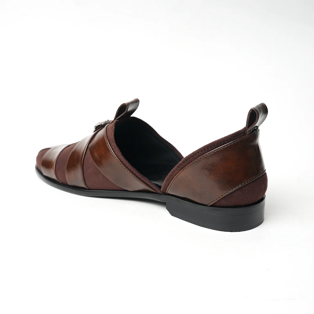 Monkstory Criss Cross Slip-On Sandal - Brown - Image 4