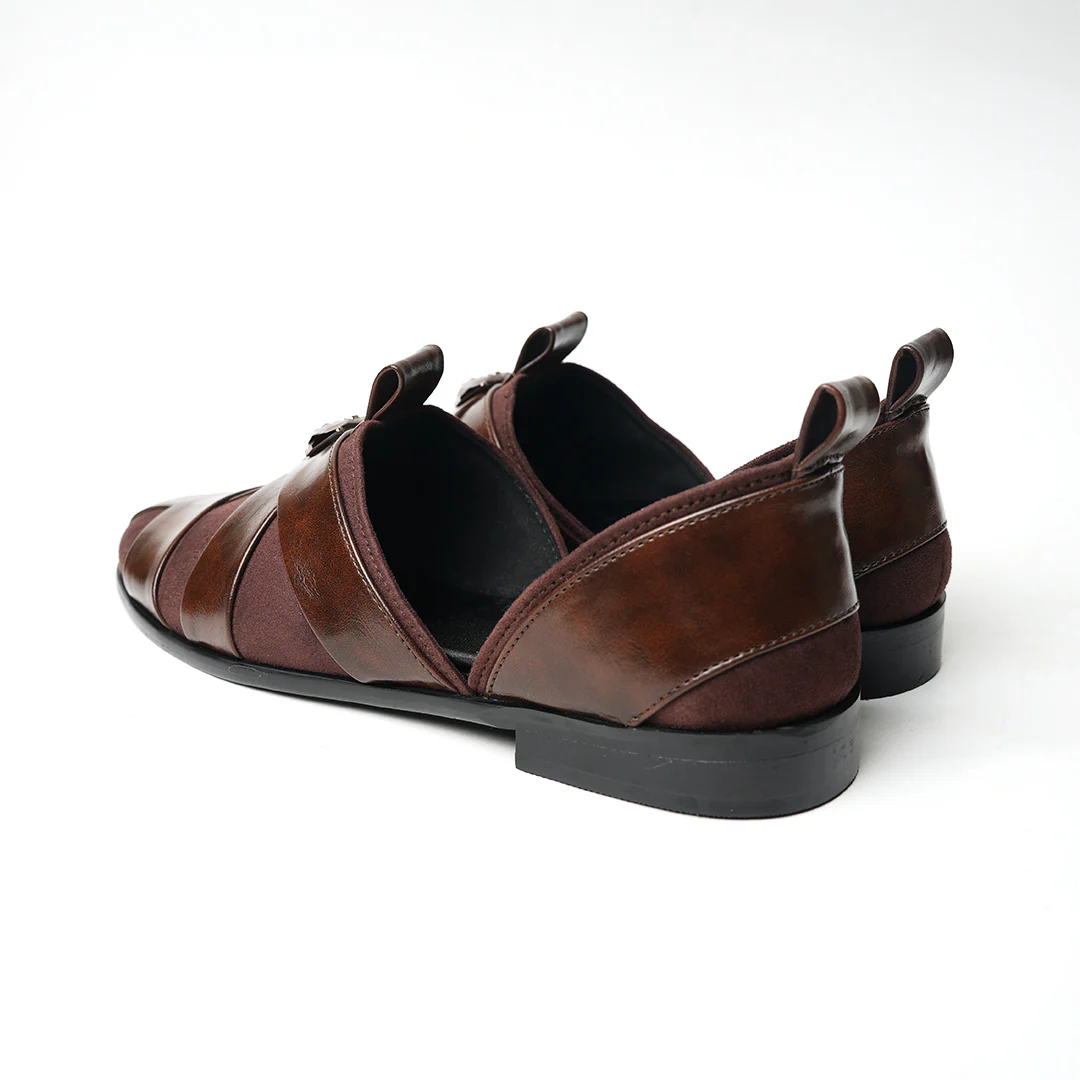 Monkstory Criss Cross Slip-On Sandal - Brown - Image 5