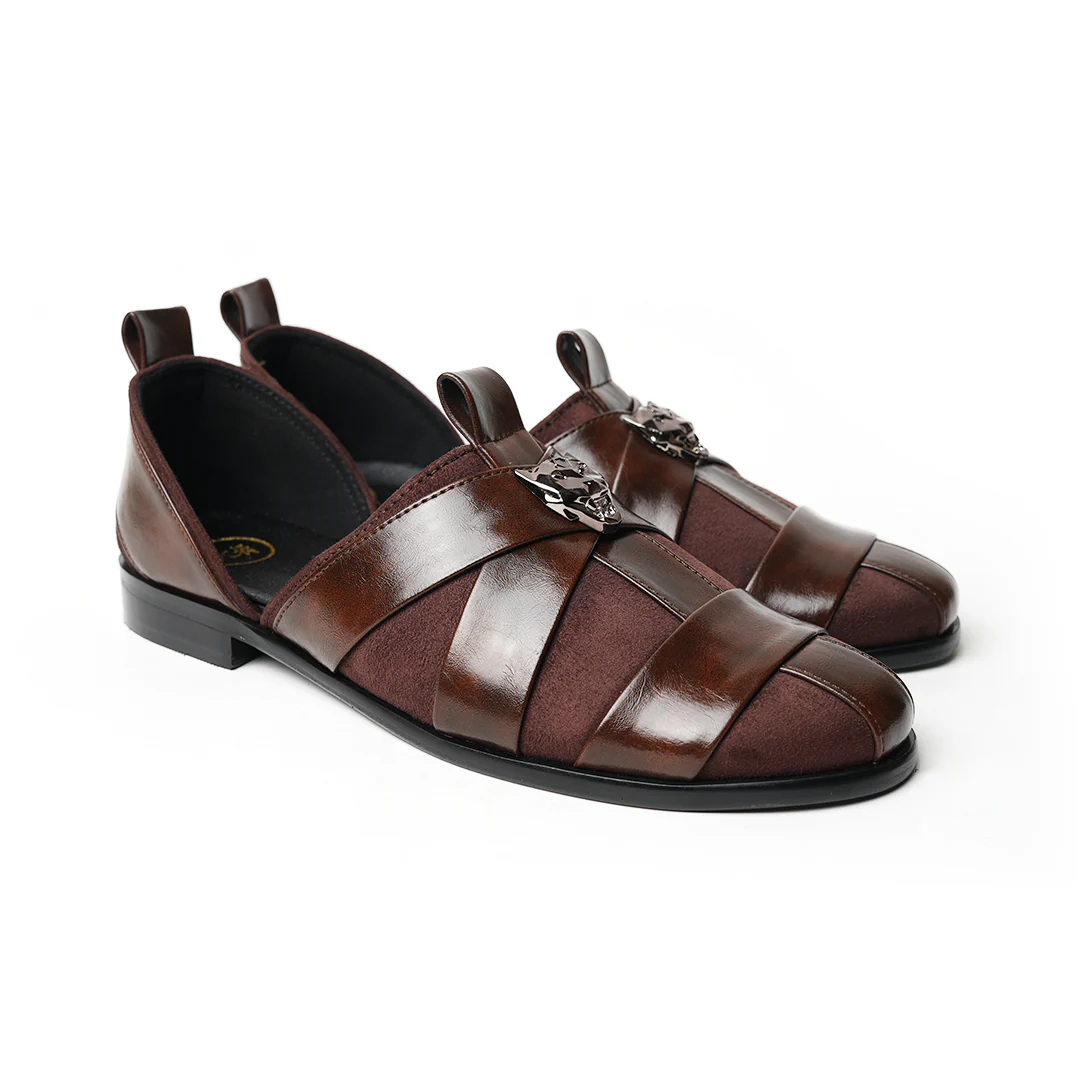 Monkstory Criss Cross Slip-On Sandal - Brown - Image 6