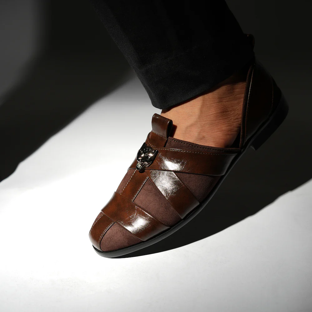 Monkstory Criss Cross Slip-On Sandal - Brown - Image 9