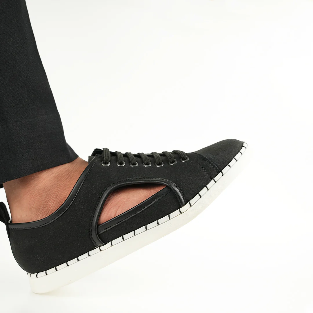 Monkstory Cut-Out Sneakers - Black - Image 2