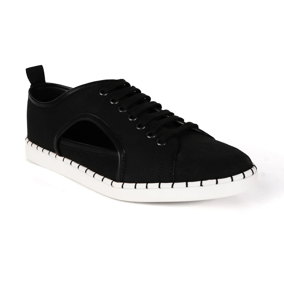 Monkstory Cut-Out Sneakers - Black - Image 8