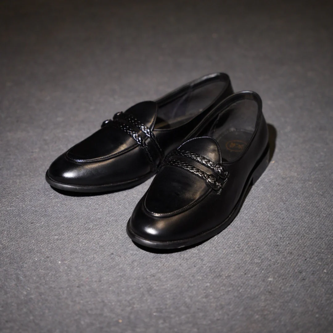 Monkstory Twin Braided-Bit Loafers – Black - Image 2