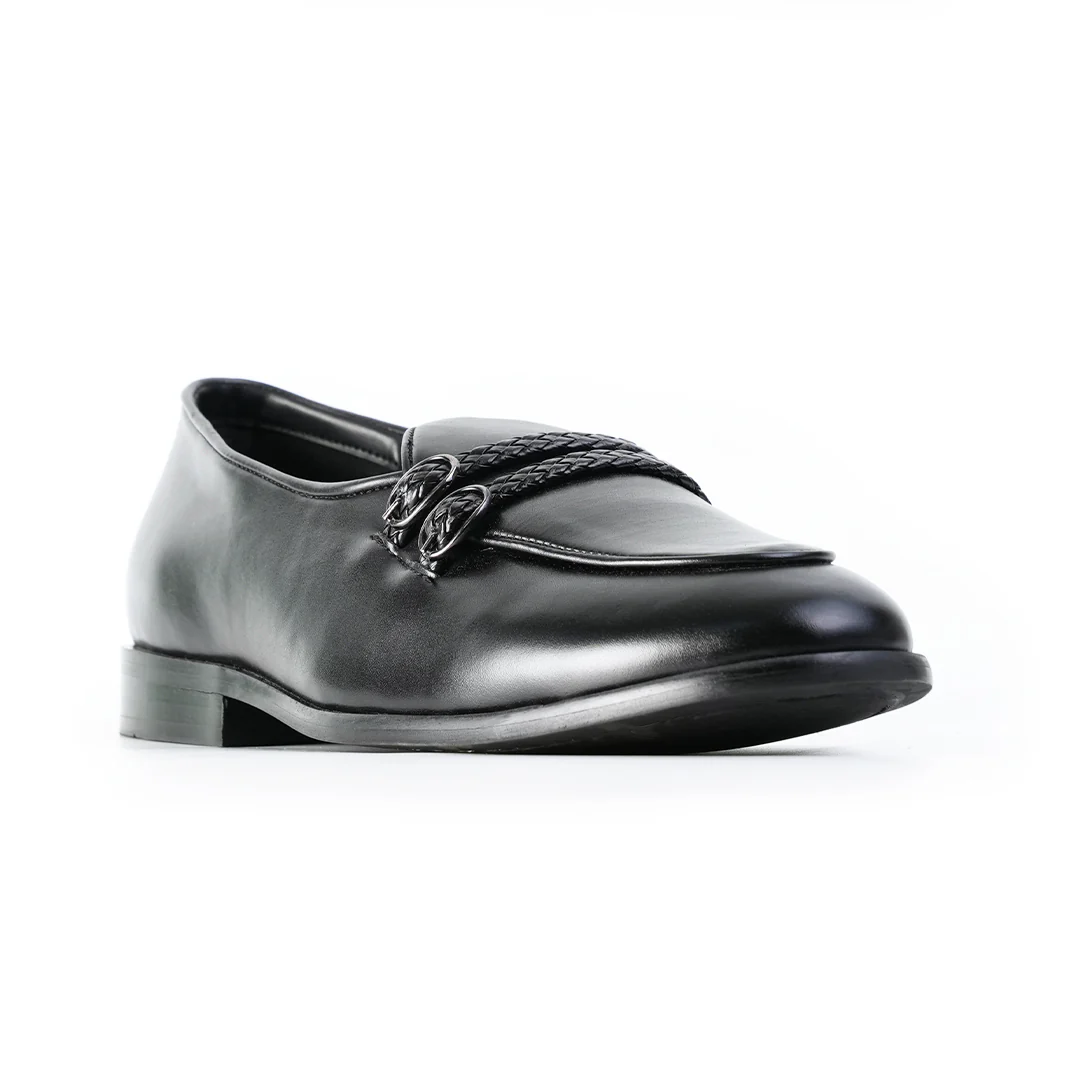 Monkstory Twin Braided-Bit Loafers – Black - Image 6
