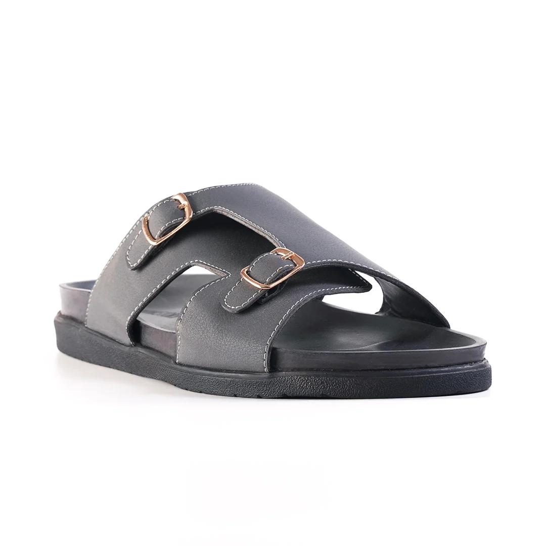 Monkstory Double Monk Footbed Sandals - Grey - Image 7