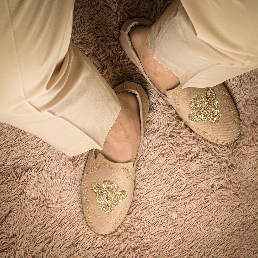 Monkstory Embroidered Slip-ons - Beige - Image 10