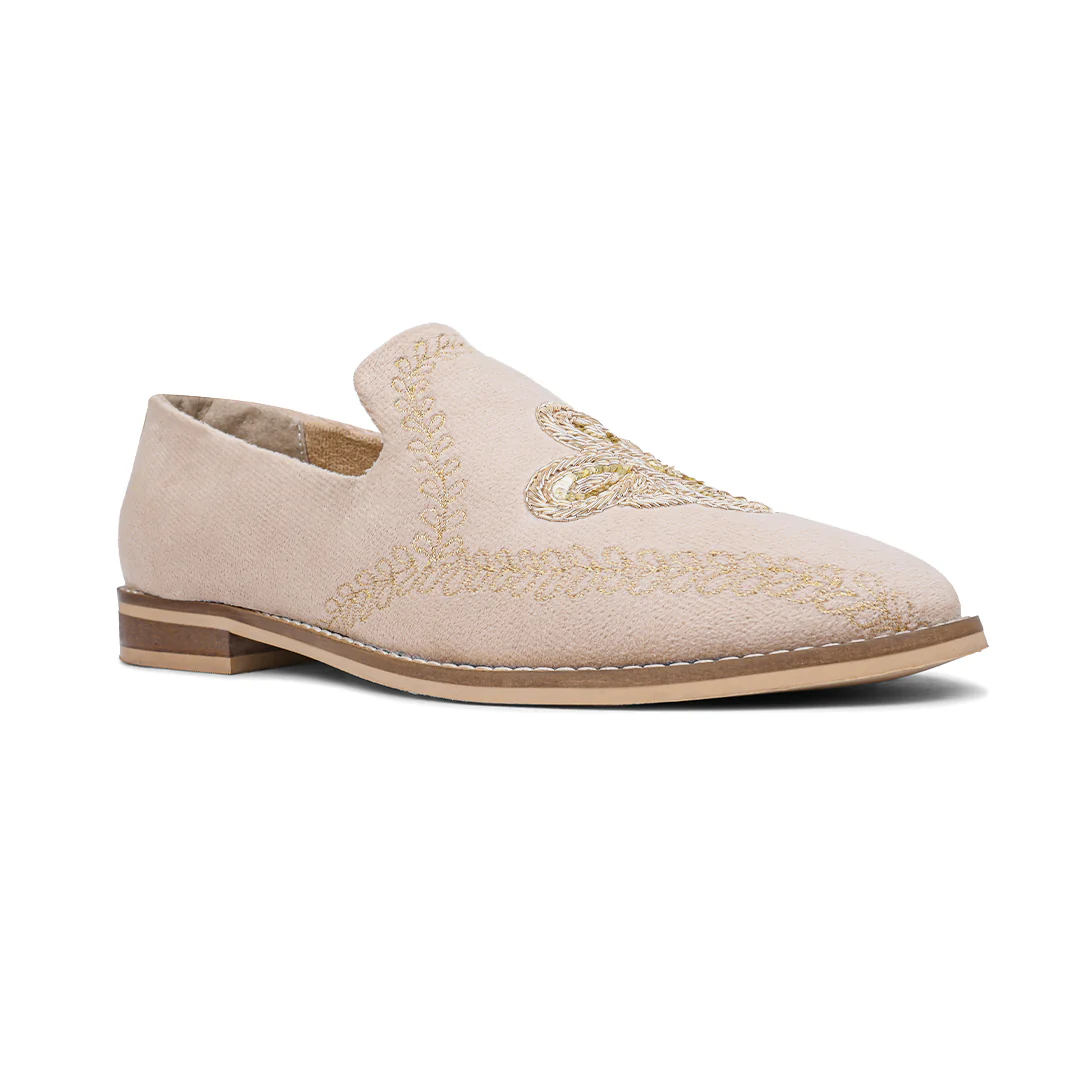 Monkstory Embroidered Slip-ons - Beige - Image 7