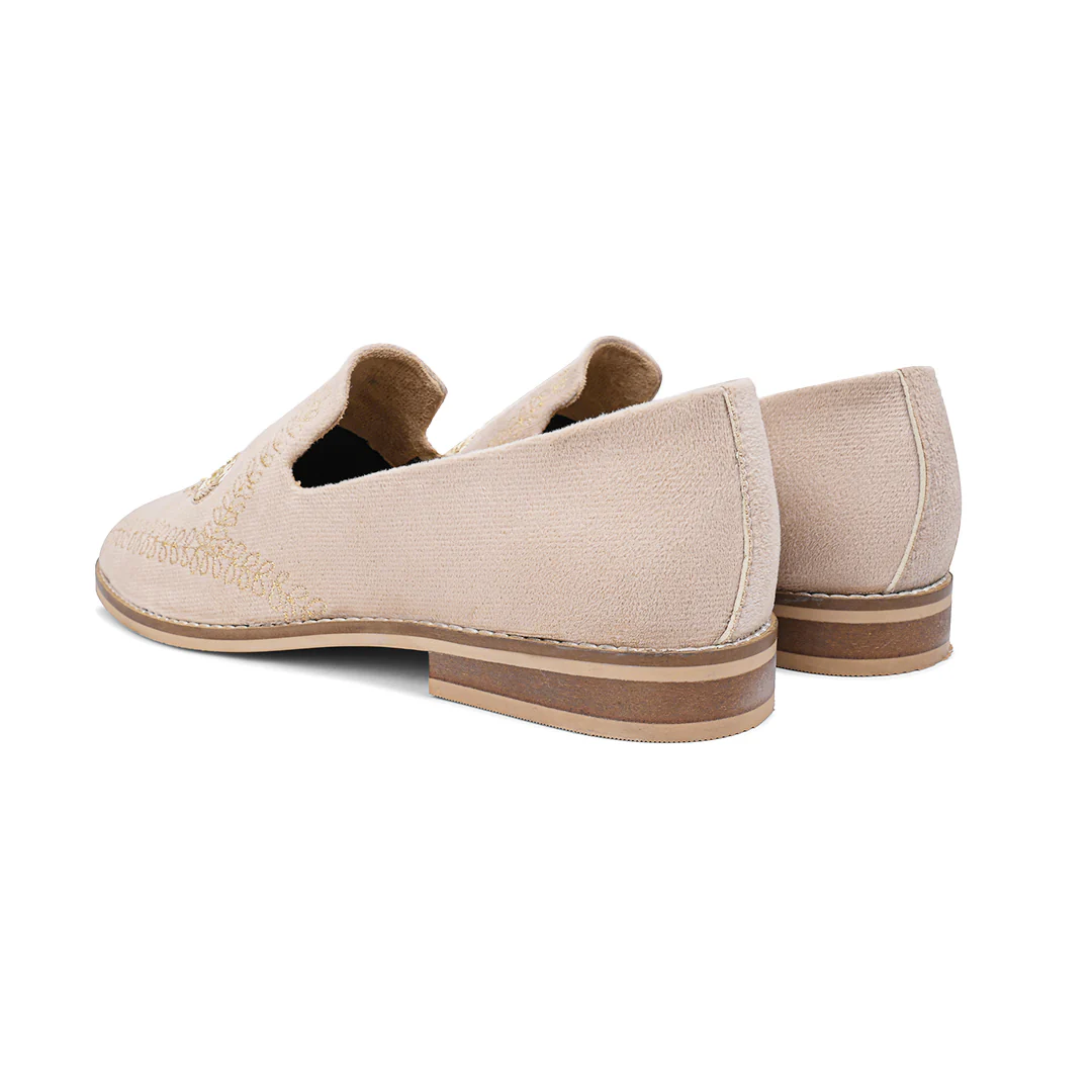 Monkstory Embroidered Slip-ons - Beige - Image 9