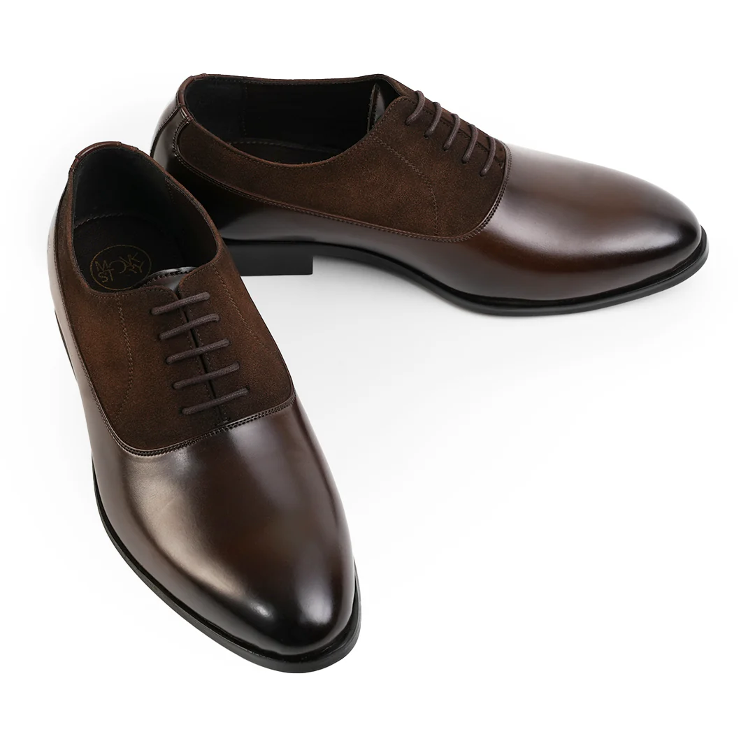 Monkstory Glossy-Suede Oxford Hybrid Lace-ups - Brown - Image 10