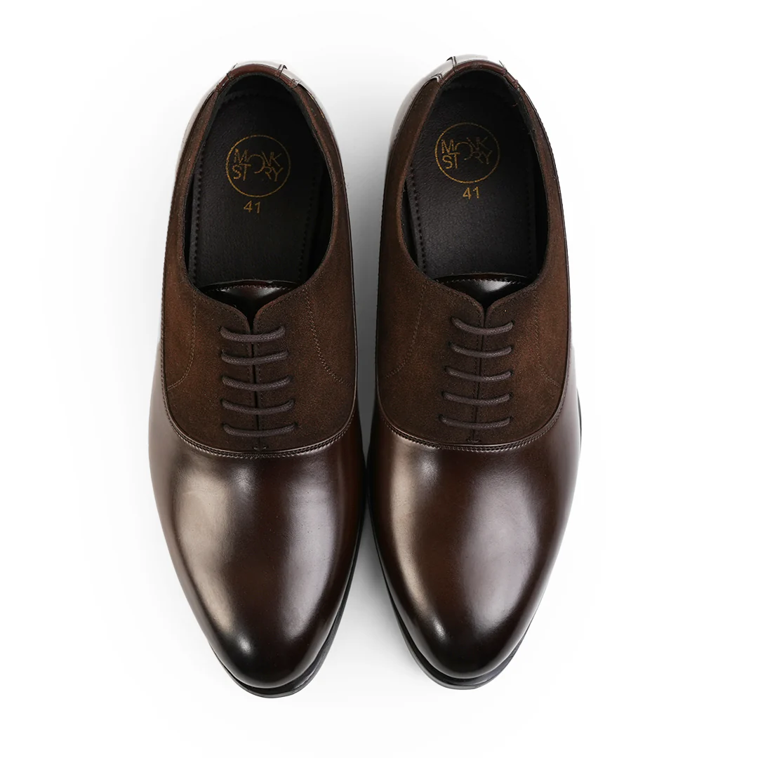 Monkstory Glossy-Suede Oxford Hybrid Lace-ups - Brown - Image 11