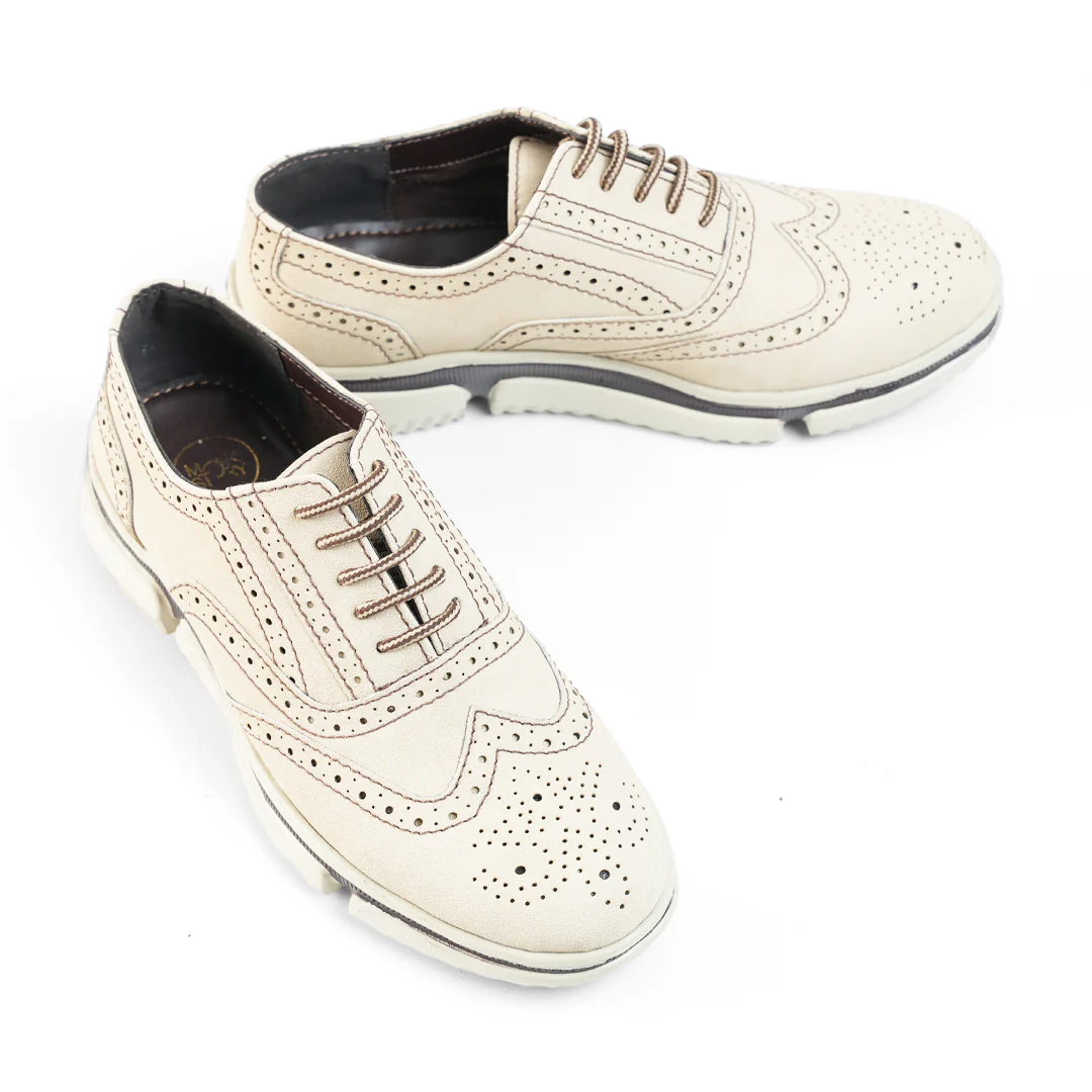Monkstory Gravity Lift Ultra-Comfort Brogue Sneakers - Beige - Image 10