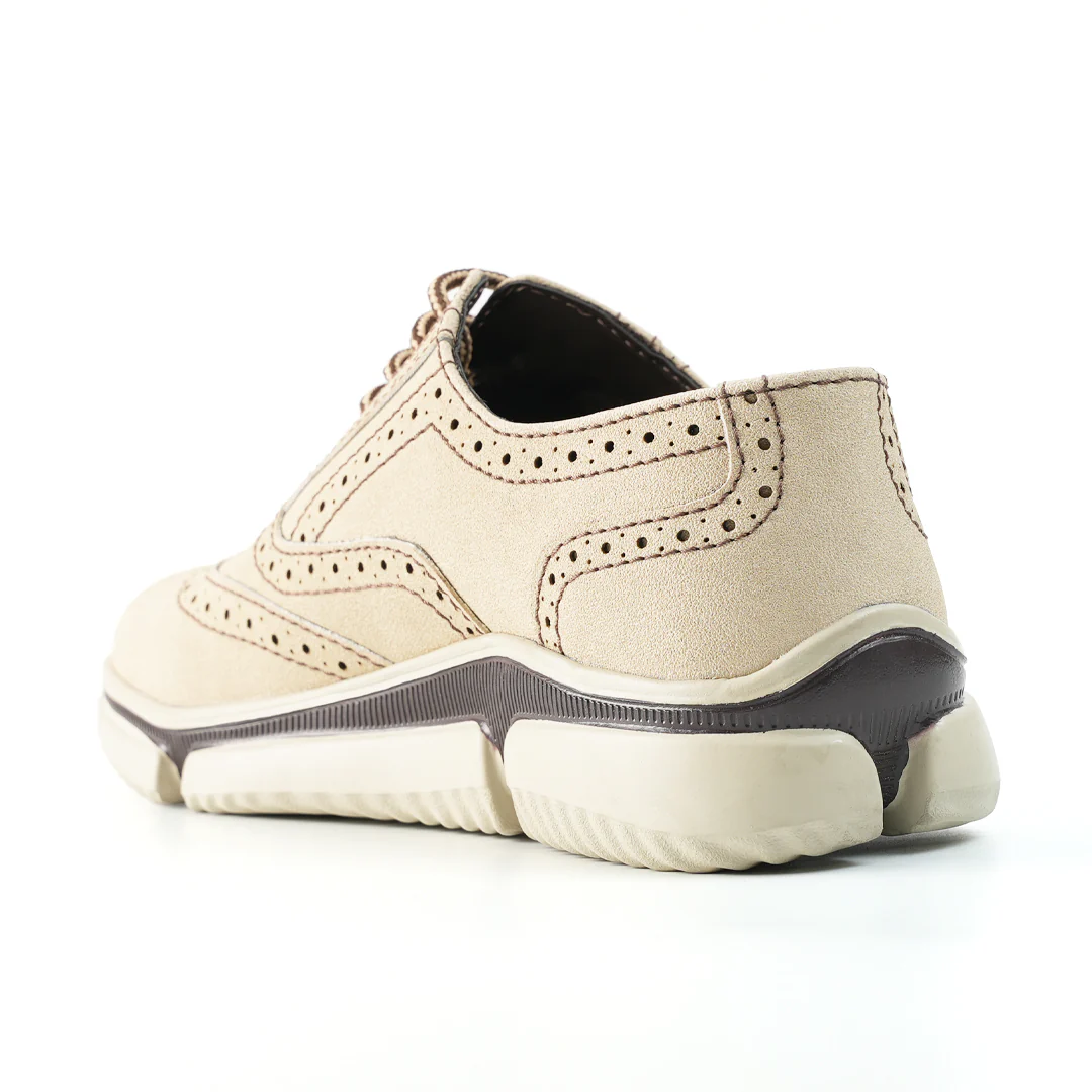 Monkstory Gravity Lift Ultra-Comfort Brogue Sneakers - Beige - Image 3