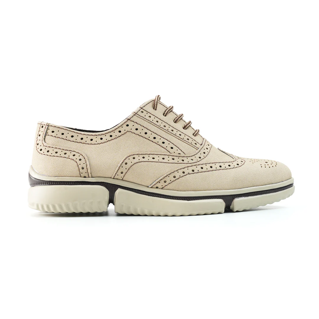 Monkstory Gravity Lift Ultra-Comfort Brogue Sneakers - Beige - Image 5