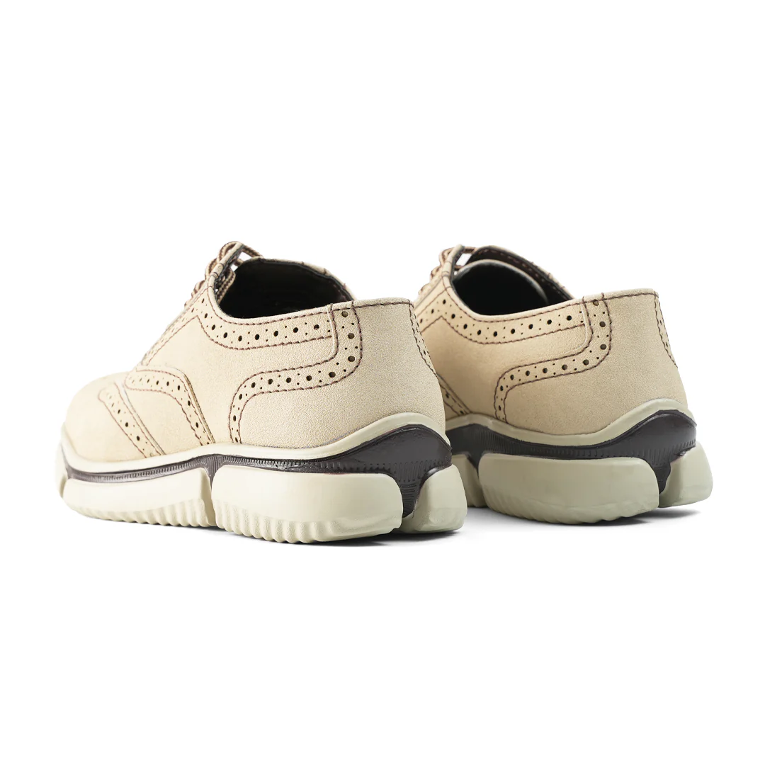 Monkstory Gravity Lift Ultra-Comfort Brogue Sneakers - Beige - Image 6