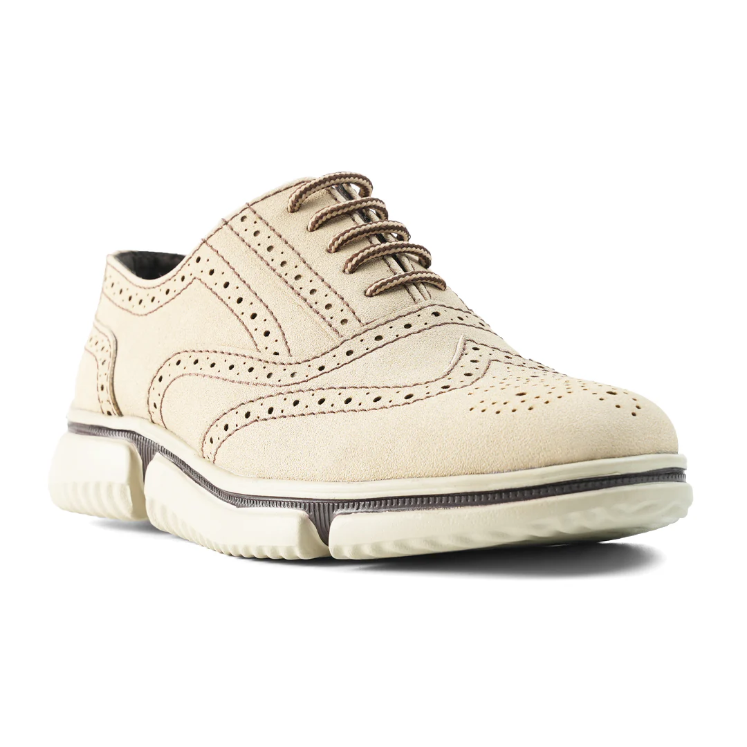 Monkstory Gravity Lift Ultra-Comfort Brogue Sneakers - Beige - Image 7