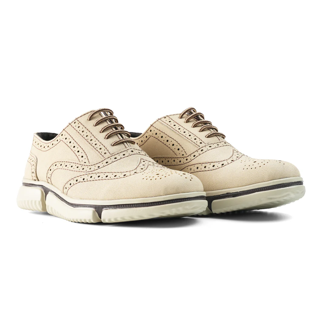 Monkstory Gravity Lift Ultra-Comfort Brogue Sneakers - Beige - Image 8