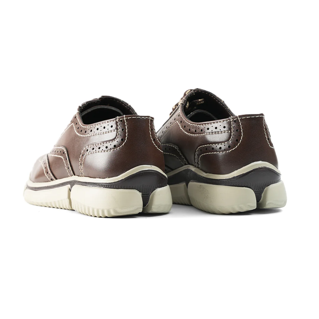 Monkstory Gravity Lift Ultra-Comfort Brogue Sneakers - Brown - Image 6