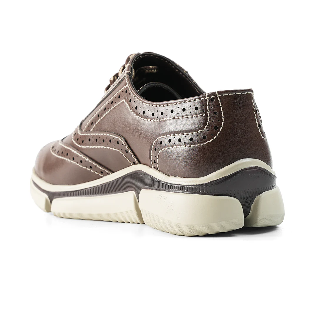 Monkstory Gravity Lift Ultra-Comfort Brogue Sneakers - Brown - Image 8
