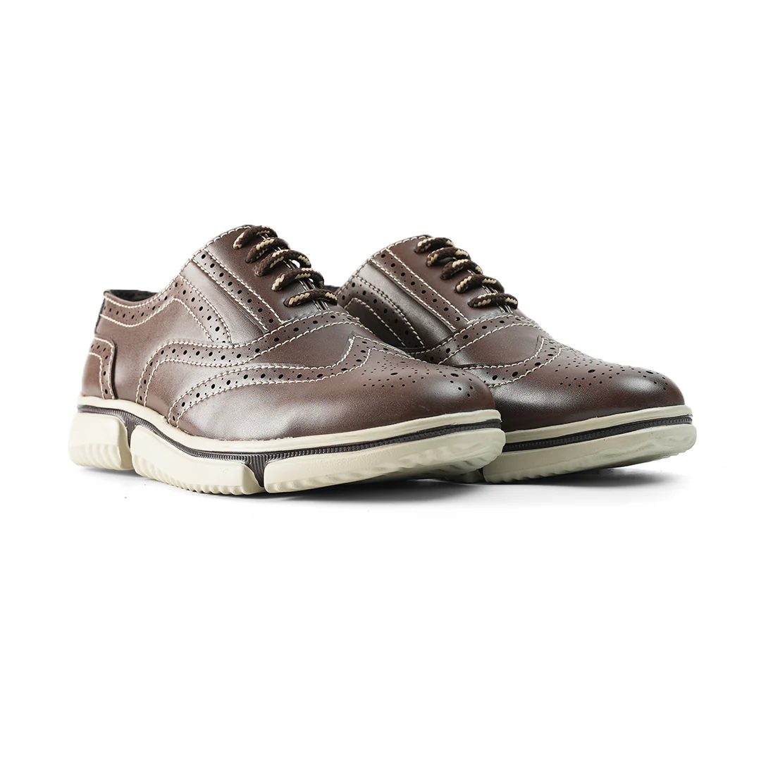 Monkstory Gravity Lift Ultra-Comfort Brogue Sneakers - Brown - Image 9
