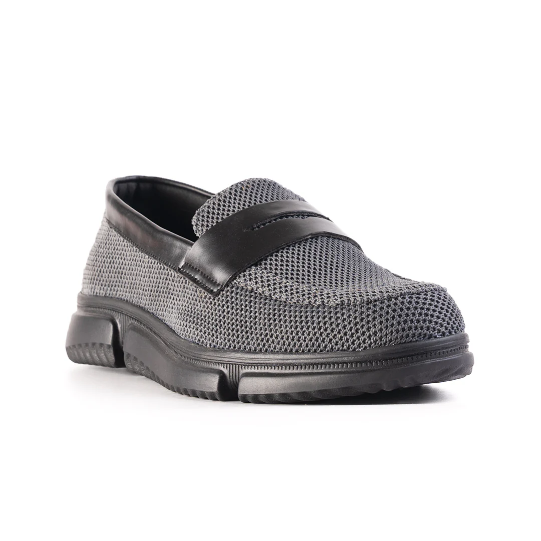 Monkstory Gravity Lift Supreme Comfort Mesh Slip-On Sneakers - Charcoal Grey & Black - Image 8